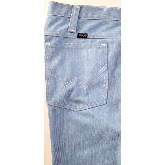 Vintage 70's Wrangler Men's Light Blue Denim Jeans Size 38 x 30 - Picture 7 of 10